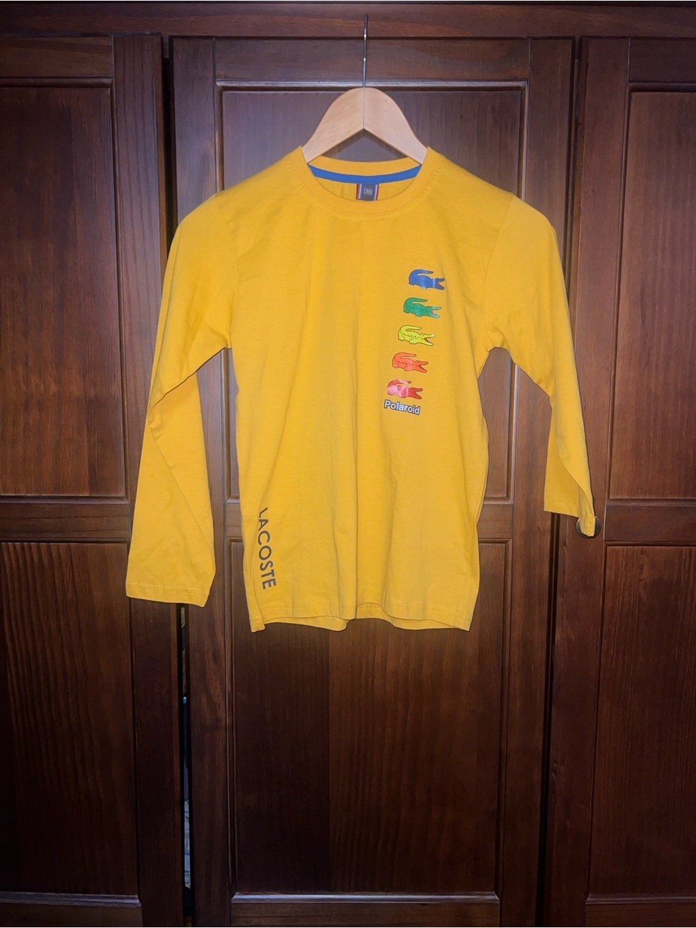 Lacoste x Polaroid Collaboration Long Sleeve Back to School Art to Wear Size XS